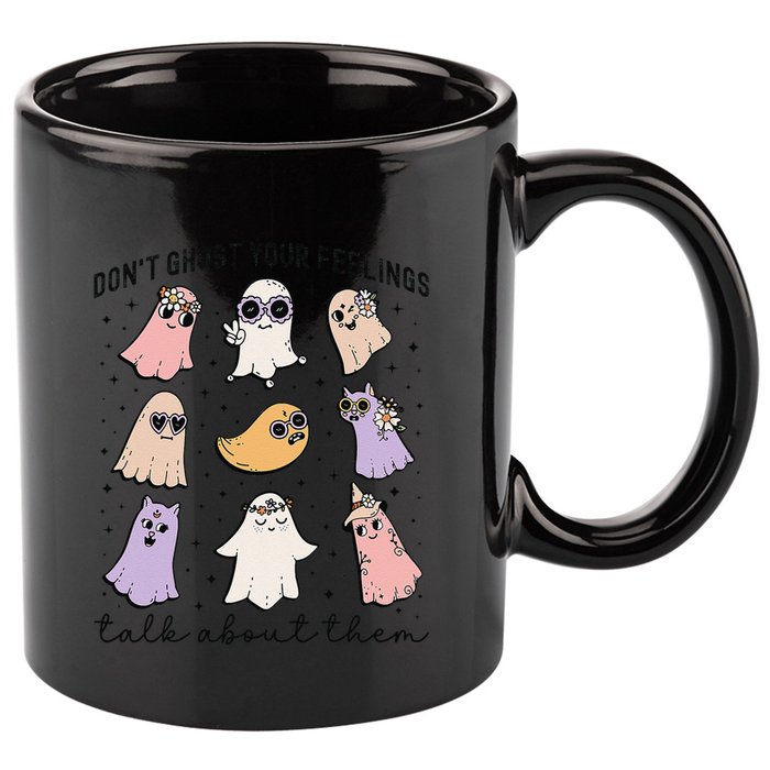 Don’T Ghost Your Feelings Talk About Them School Counselor 11oz C Handle Ceramic Mug