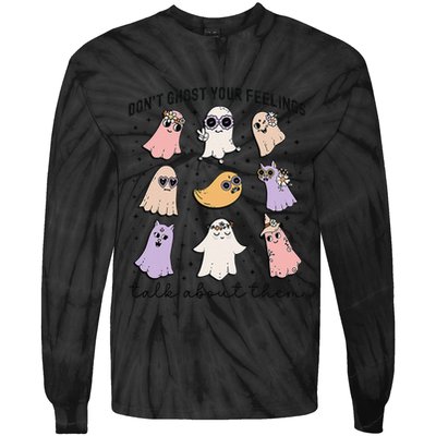 Don’T Ghost Your Feelings Talk About Them School Counselor Tie-Dye Long Sleeve Shirt