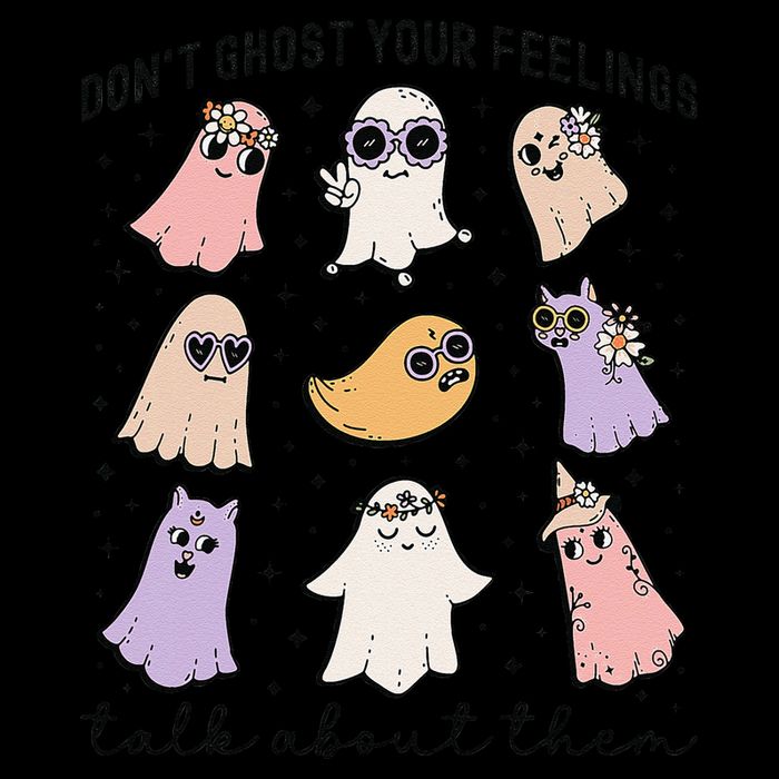 Don’T Ghost Your Feelings Talk About Them School Counselor Women's Crop Top Tee