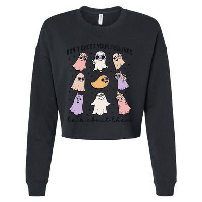 Don’T Ghost Your Feelings Talk About Them School Counselor Cropped Pullover Crew