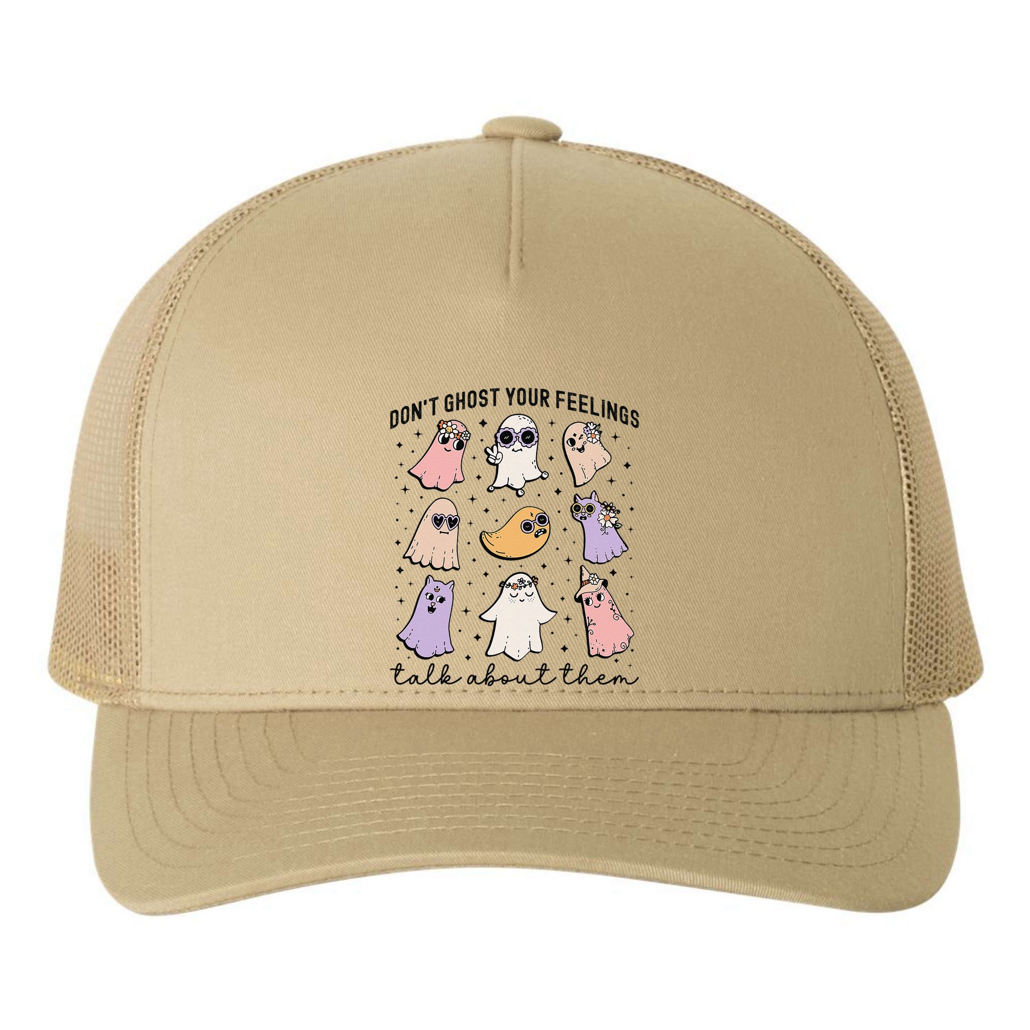 Don’T Ghost Your Feelings Talk About Them School Counselor Yupoong Adult 5-Panel Trucker Hat