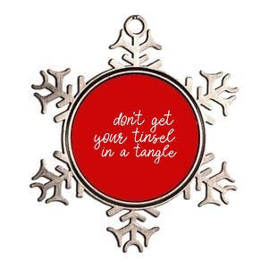 DonT Get Your Tinsel In A Tangle Metallic Star Ornament