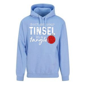 Dont Get Your Tinsel In Tangle Funny Christmas Unisex Surf Hoodie