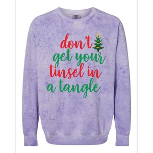 Don't Get Your Tinsel In A Tangle Colorblast Crewneck Sweatshirt