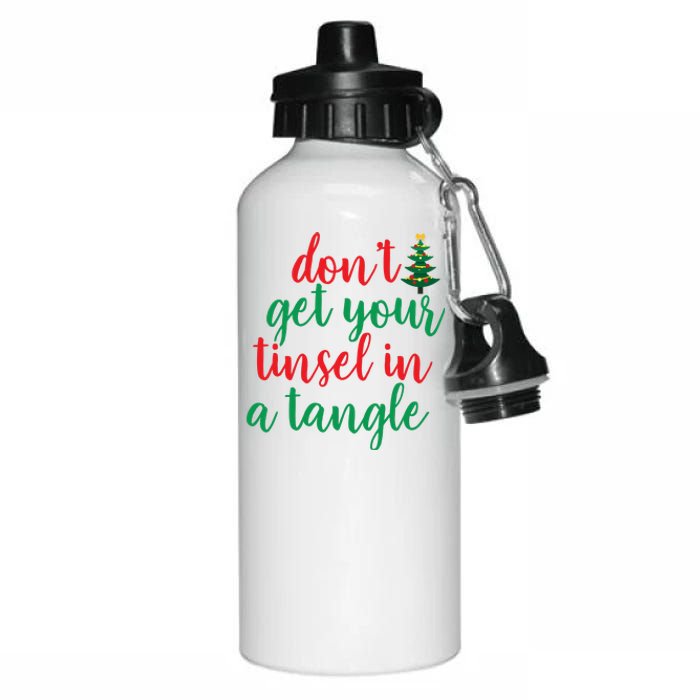 Don't Get Your Tinsel In A Tangle Aluminum Water Bottle