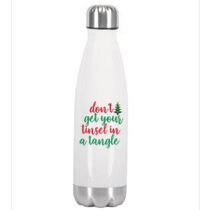 Don't Get Your Tinsel In A Tangle Stainless Steel Insulated Water Bottle