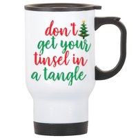 Don't Get Your Tinsel In A Tangle Stainless Steel Travel Mug