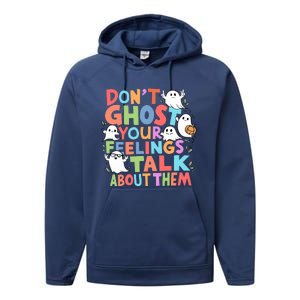 Dont Ghost Your Feelings Cute Ghoul Performance Fleece Hoodie