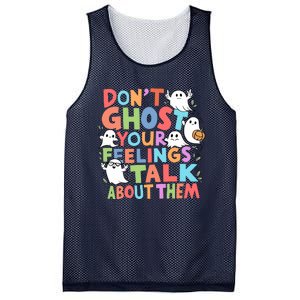 Dont Ghost Your Feelings Cute Ghoul Mesh Reversible Basketball Jersey Tank