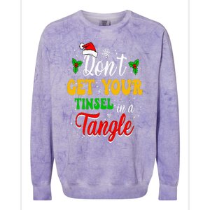 Don't Get Your Tinsel In A Tangle Funny Cute Christmas Colorblast Crewneck Sweatshirt