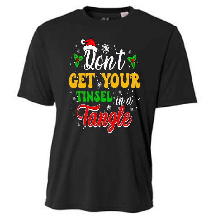 Don't Get Your Tinsel In A Tangle Funny Cute Christmas Cooling Performance Crew T-Shirt