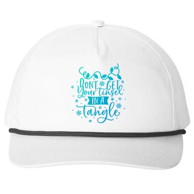 DonT Get Your Tinsel In A Tangle Funny Holiday Christmas Cool Gift Snapback Five-Panel Rope Hat