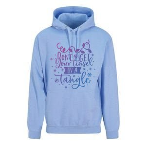 DonT Get Your Tinsel In A Tangle Funny Holiday Christmas Cool Gift Unisex Surf Hoodie