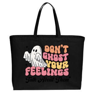 Dont Ghost Your Feelings Talk About Them Halloween Cotton Canvas Jumbo Tote