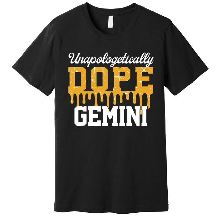 Dope Gemini Zodiac African Birthday Horoscope Lover Women Premium T-Shirt