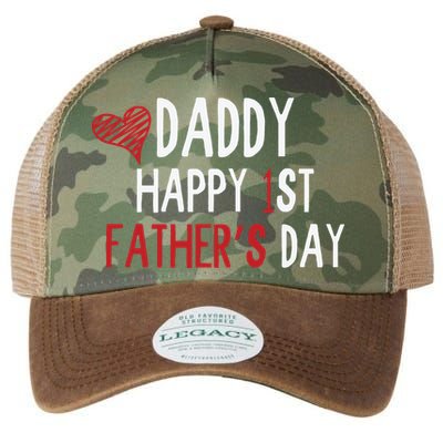 Daddy Happy 1st Fathers Day Legacy Tie Dye Trucker Hat