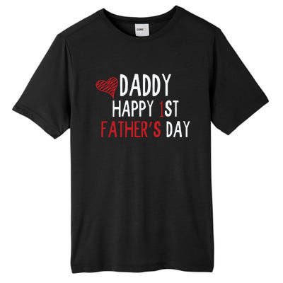 Daddy Happy 1st Fathers Day Tall Fusion ChromaSoft Performance T-Shirt