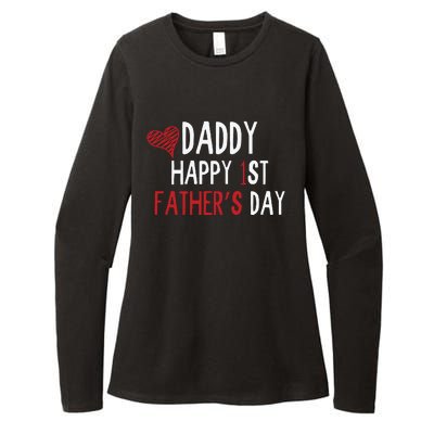 Daddy Happy 1st Fathers Day Womens CVC Long Sleeve Shirt