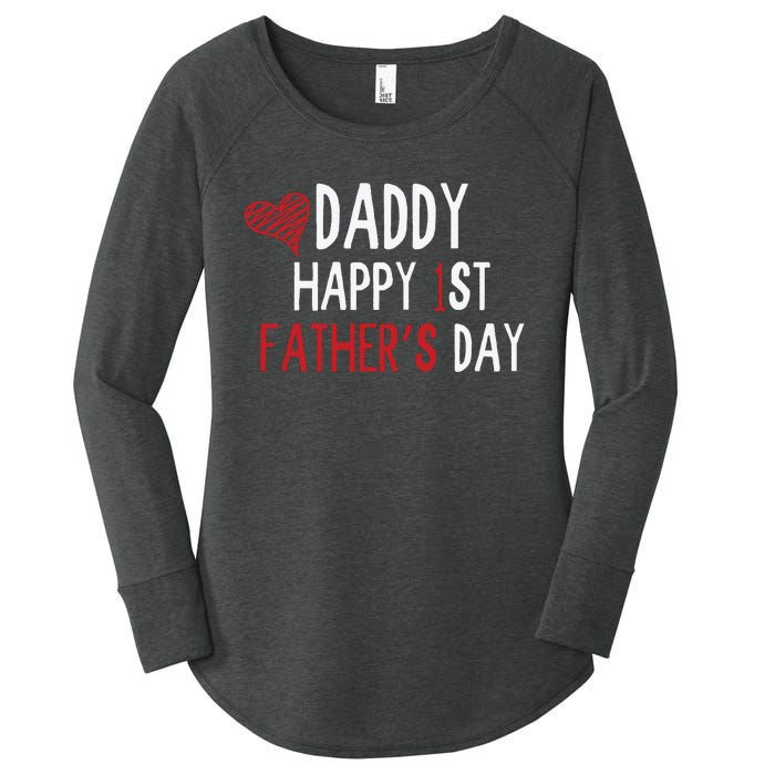 Daddy Happy 1st Fathers Day Women's Perfect Tri Tunic Long Sleeve Shirt