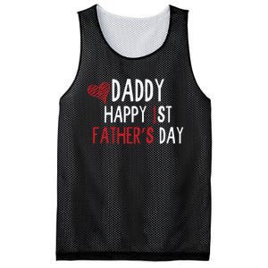 Daddy Happy 1st Fathers Day Mesh Reversible Basketball Jersey Tank