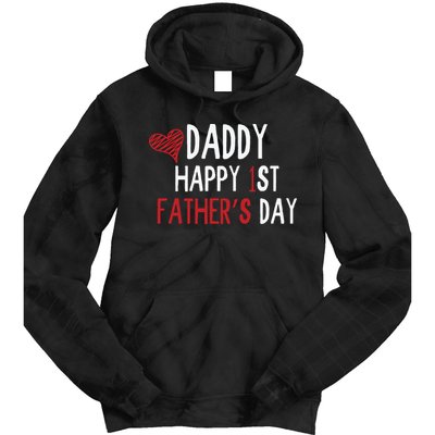 Daddy Happy 1st Fathers Day Tie Dye Hoodie