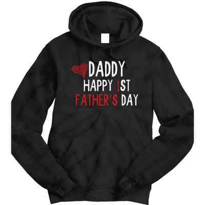 Daddy Happy 1st Fathers Day Tie Dye Hoodie