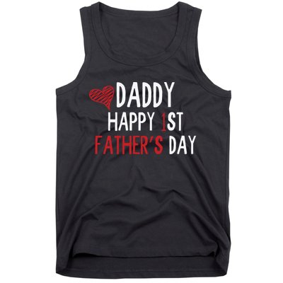 Daddy Happy 1st Fathers Day Tank Top