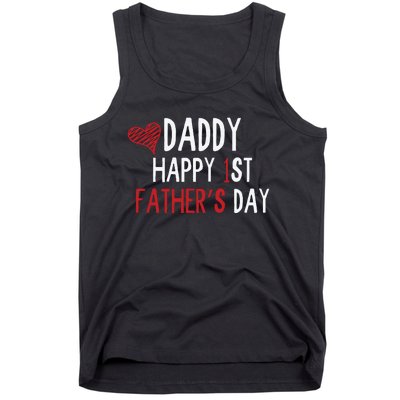 Daddy Happy 1st Fathers Day Tank Top