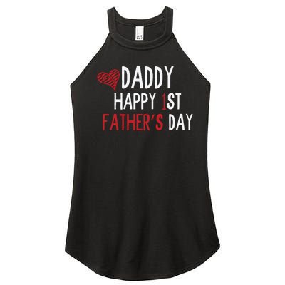 Daddy Happy 1st Fathers Day Women’s Perfect Tri Rocker Tank