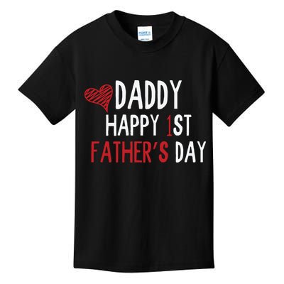Daddy Happy 1st Fathers Day Kids T-Shirt