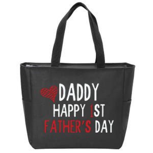 Daddy Happy 1st Fathers Day Zip Tote Bag