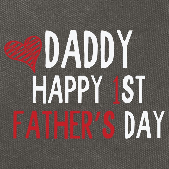 Daddy Happy 1st Fathers Day Cotton Canvas Backpack