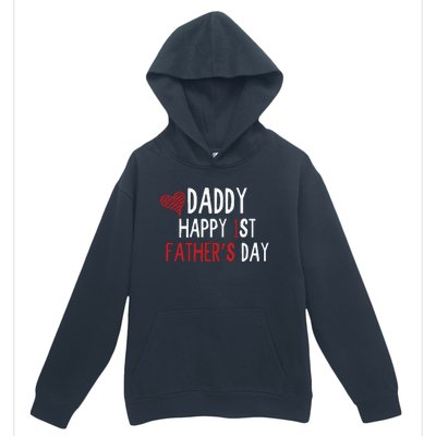 Daddy Happy 1st Fathers Day Urban Pullover Hoodie