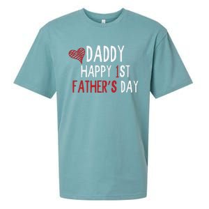 Daddy Happy 1st Fathers Day Sueded Cloud Jersey T-Shirt