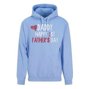 Daddy Happy 1st Fathers Day Unisex Surf Hoodie