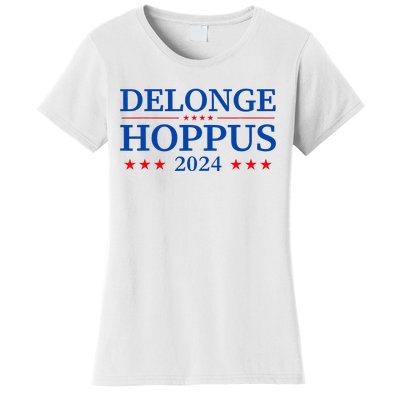 Delonge Hoppus 2024 American Flag Parody Funny Apparel Women's T-Shirt