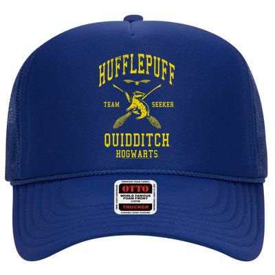 Deathly Hallows 2 Hufflepuff Quidditch Team Seeker Jersey Gift High Crown Mesh Back Trucker Hat