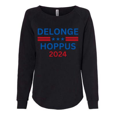 Delonge Hoppus 2024 For President Funny Voting Election 2024 Usa Womens California Wash Sweatshirt