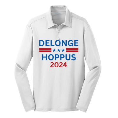 Delonge Hoppus 2024 For President Funny Voting Election 2024 Usa Silk Touch Performance Long Sleeve Polo