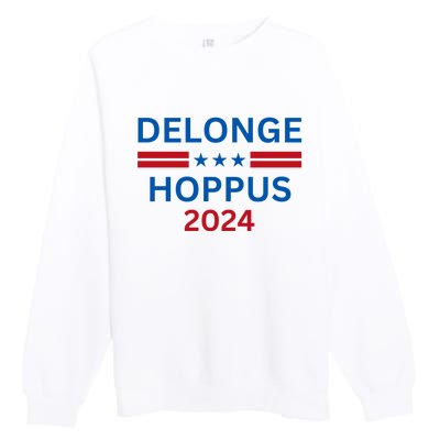 Delonge Hoppus 2024 For President Funny Voting Election 2024 Usa Premium Crewneck Sweatshirt