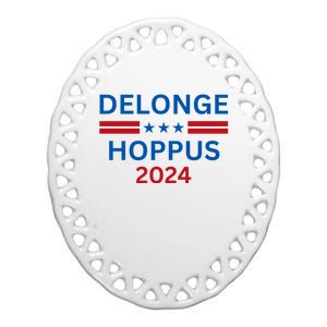 Delonge Hoppus 2024 For President Funny Voting Election 2024 Usa Ceramic Oval Ornament