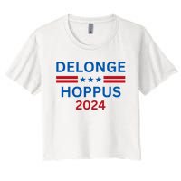 Delonge Hoppus 2024 For President Funny Voting Election 2024 Usa Women's Crop Top Tee