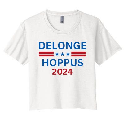 Delonge Hoppus 2024 For President Funny Voting Election 2024 Usa Women's Crop Top Tee