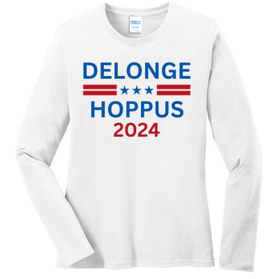 Delonge Hoppus 2024 For President Funny Voting Election 2024 Usa Ladies Long Sleeve Shirt