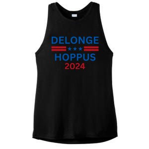 Delonge Hoppus 2024 For President Funny Voting Election 2024 Usa Ladies PosiCharge Tri-Blend Wicking Tank