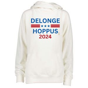 Delonge Hoppus 2024 For President Funny Voting Election 2024 Usa Womens Funnel Neck Pullover Hood