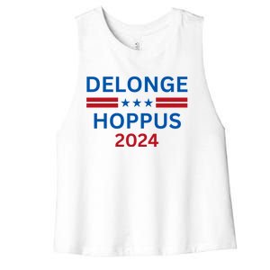 Delonge Hoppus 2024 For President Funny Voting Election 2024 Usa Women's Racerback Cropped Tank