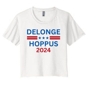 Delonge Hoppus 2024 For President Funny Voting Election 2024 Usa Women's Crop Top Tee