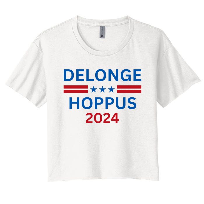 Delonge Hoppus 2024 For President Funny Voting Election 2024 Usa Women's Crop Top Tee