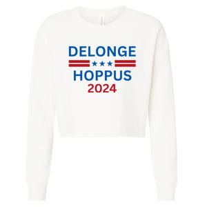 Delonge Hoppus 2024 For President Funny Voting Election 2024 Usa Cropped Pullover Crew